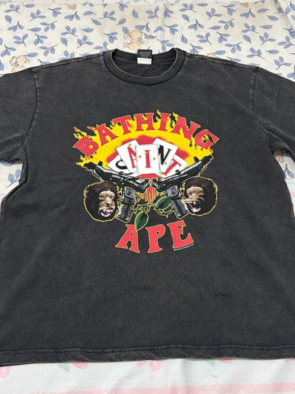 BAPE x Saint Mxxxxxx Guns Tee Charcoal